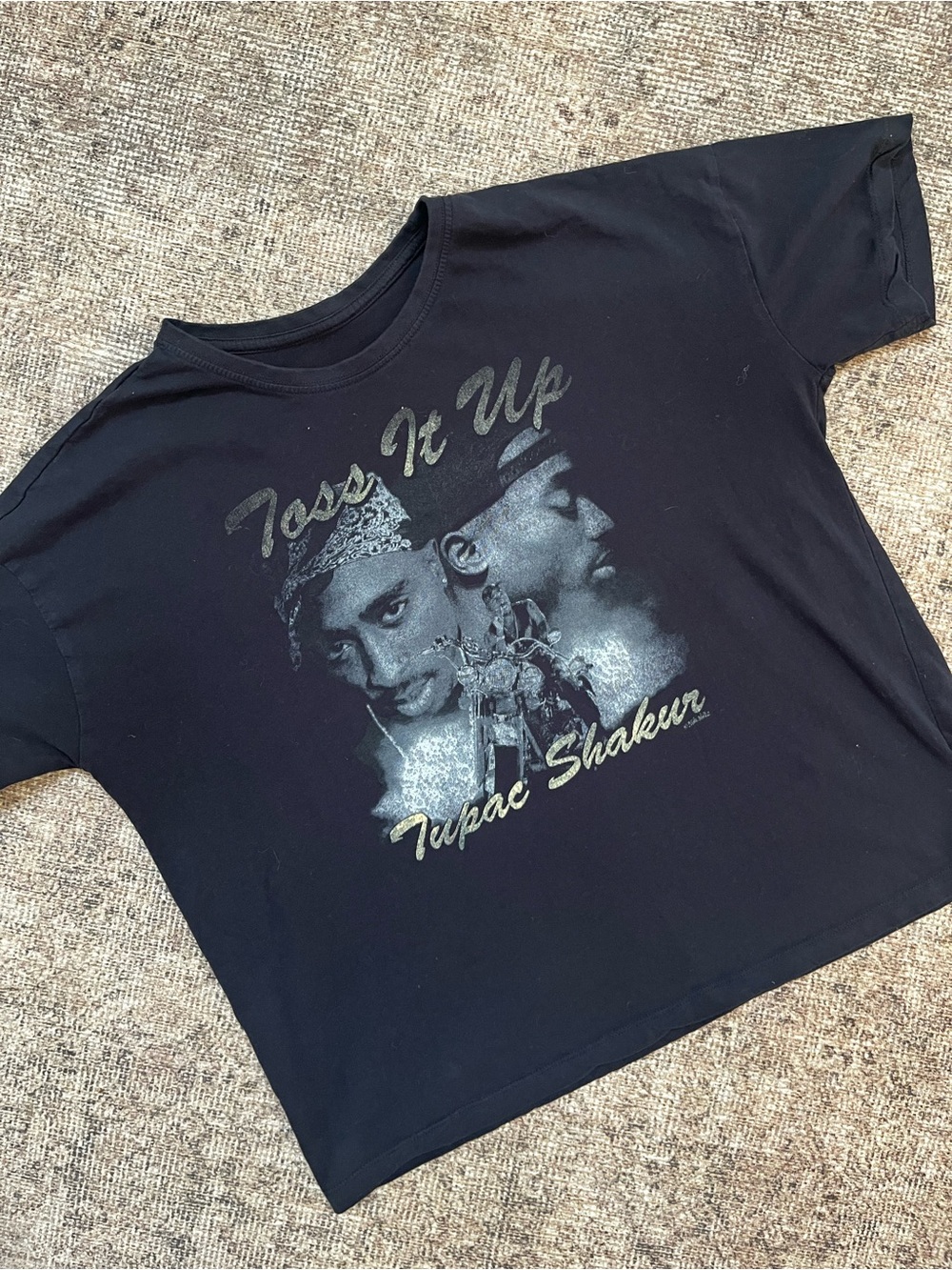 Tupac Shakur 'Toss It Up' Black Graphic Tee